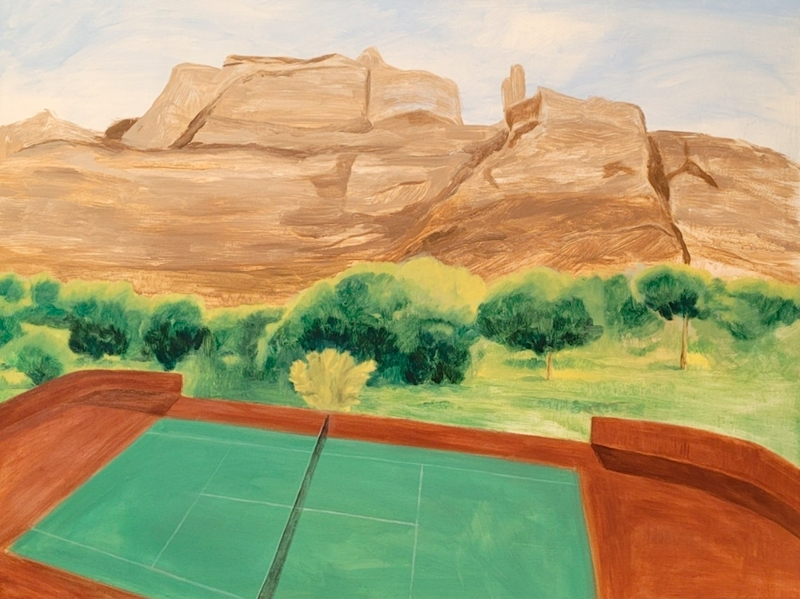 Obra: Si la montaña no viene hacia ti. Óleo sobre tela - 120cmx90cm - 2020.